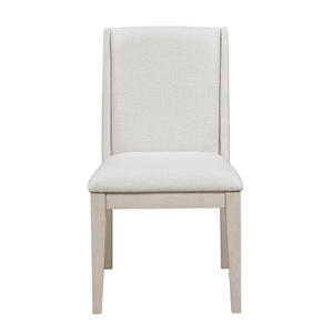 Juego de 2 Sillas Laterales Tapizadas para Exterior, Modernas y Elegantes, Acabado Blanco Antiguo, Muebles de Comedor Portátiles Ecológicos, Color Marfil Clásico - Product Image 2