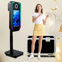 Nouvelle cabine photo DSLR électrique avec écran tactile de 21,5 pouces, machine de photomaton portable, photomaton selfie