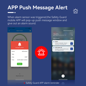 ชุดระบบเตือนภัย TUOAN 433MHZ G1 พร้อมเซ็นเซอร์ประตู เซ็นเซอร์ตรวจจับความเคลื่อนไหวแบบ PIR กล้องอัจฉริยะสำหรับแอป Kooyii - Product Image 3