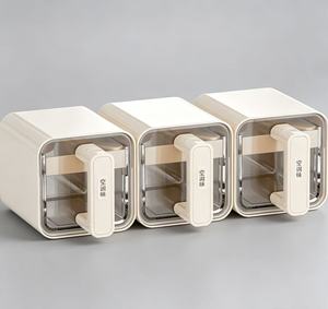 Contenitore Estraibile da Parete per Spezie, Organizzatore Multigrid Sigillato per Sale, Zucchero, Pepe e Condimenti, Uso Quotidiano in Cucina - Product Image 5