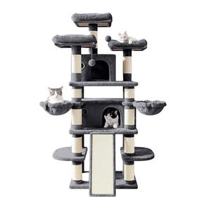 بيع بالجملة مخصصة كبيرة الحجم الحديثة شجرة القط خشبية بيت خدش برج مع السيزال حار بيع القط كوندو - Product Image 2