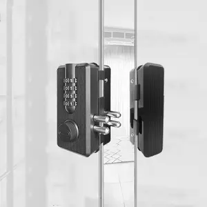 Factory office glass door waterproof ABS metal 4 digits code lock secure keyless sliding door lock