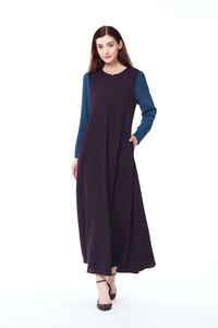 Abaya légère en polyester modeste Muliamah pour femmes musulmanes, manches longues décontractées - Product Image 4