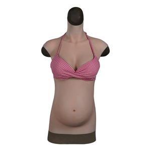Prothèses mammaires en silicone OEM/ODM, grandes fausses poitrines, costumes d'abdomen de femme enceinte, accessoires de cinéma, ensembles de bébés artificiels texturés - Product Image 2