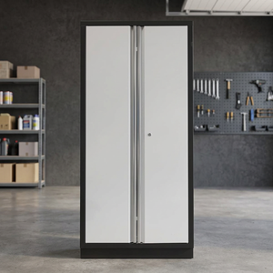 Armoire de rangement pour vêtements FERVI, meuble de chambre minimaliste autoportant à 2 portes, pliable, capacité de 300 kg, pour la maison ou l'appartement - Product Image 3