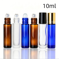 Flacon roll-on en verre transparent, bleu ou brun de 5 ml, 10 ml, 15 ml pour huiles essentielles – Fabrication chinoise