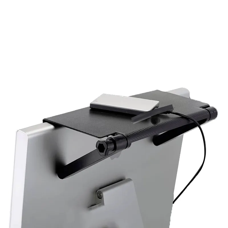 "Layar Rak Atas untuk Laptop/TV Layar Caddy Platform Solid Layar Rak untuk Menyimpan Kotak Kabel, Perangkat Streaming