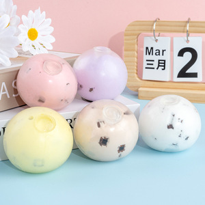 Jouets anti-stress en silicone super doux à montée lente, en forme de boule de thé au lait Boba de dessin animé, à presser, pour la décompression - Product Image 1
