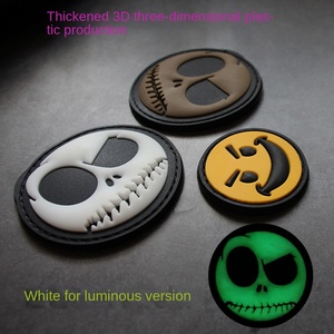 Caoutchouc tridimensionnel épaissi pour toile lumineuse Clown Moral Chapter Skull <span class=keywords><strong>Jack</strong></span> Evil Smiling Face Bright Arm Sticker - Product Image 3
