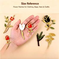 Lot de fleurs à bord doré, patchs thermocollants pour vêtements, chapeaux, sacs, chaussettes, appliques décoratives pour uniformes, bricolage et personnalisation