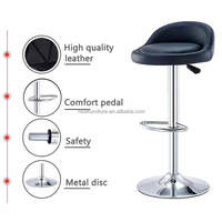 Chaise de Bar rembourrée de haute qualité tabouret pivotant réglable en cuir fer à boire chaise de Bar Design chaise pivotante salon