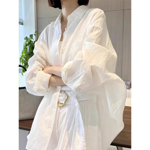 Wholesale 2025 Linen <strong>Top</strong> for Ladies Summer Vintage Casual White Shirt Long Sleeves Sizes S-5XL Cotton Lined for <strong>Winter</strong> Woven - Product Image 1