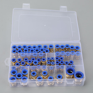 Ensemble de 72 pièces de raccords rapides pour tuyaux pneumatiques PC, filetages métriques droits, composants pneumatiques pour tuyaux PC à connexion rapide - Product Image 3