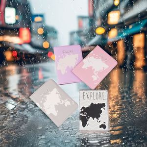 Funda de Pasaporte de Cuero PU con Logotipo Personalizado, Decorada con Letras, Impermeable, para Viajes, Tarjetero, Estuche para Tarjetas de Visita, Elegante - Product Image 5