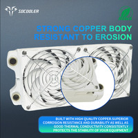 Ventilateur de refroidissement à eau haute performance Socooler CRS24/36-27R 120 mm, dissipateur thermique en cuivre efficace, boîtier d'ordinateur, faible bruit 25dBA