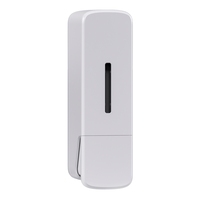 Distributeur de savon mousse manuel mural en plastique ABS écologique, moderne, blanc-gris, 300 ml, pour salle de bain d'hôtel