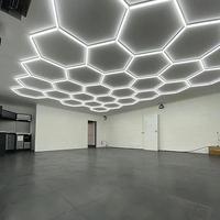 Lámpara de Techo LED Hexagonal para Taller de Automóviles y Garaje, Clasificación IP54, 5200LM, Ángulo de Haz de 120°