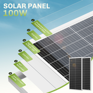 Panel Solar Monocristalino de Media Celda, Sistema de Almacenamiento de Energía Solar, 22% de Eficiencia, Garantía de 25 Años - Product Image 2