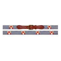 Ceinture en cuir de vachette brodée motif Bateau à voile et Canard pour Homme, avec boucle en laiton, fabriquée à la main, cadeau de mariage de luxe