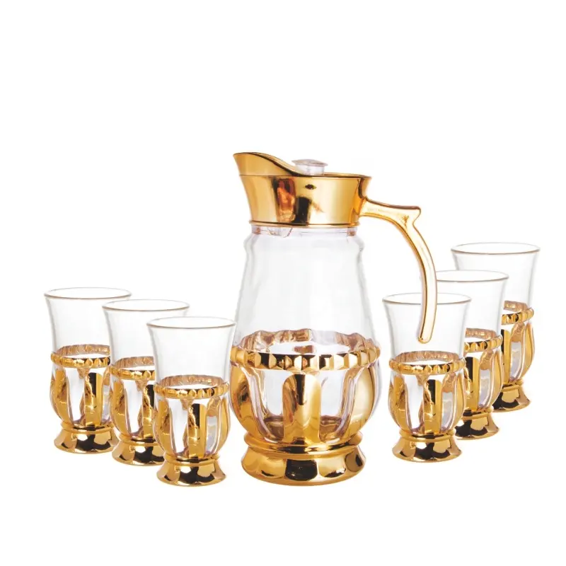 1200ml Glass Jug Set with 6PCS Cups Kit Water Drink Clear Transparent Drinking  Glasses Pot Cup Glassware Set - China Water Jug and Glass Pitcher Set price