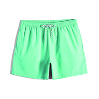 Short de bain personnalisé de marque privée, vêtements de natation pour hommes de couleur unie, vêtements de plage en polyester 100% avec cordon de serrage différent