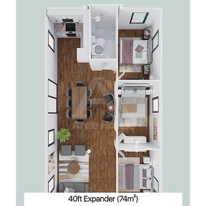 Casas Prefabricadas de Construcción Rápida para Canadá y <span class=keywords><strong>Puerto</strong></span> <span class=keywords><strong>Rico</strong></span> | Diseños de 1 y 2 Dormitorios con Sala de Estar <span class=keywords><strong>en</strong></span> Tamaños de 20/40 Pies - Product Image 6