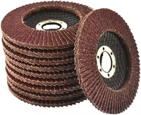 Bantalan abrasif cakram Flap 4-1/2 Diameter 125mm kekerasan tinggi Grit kustom OEM 40 60 80 120