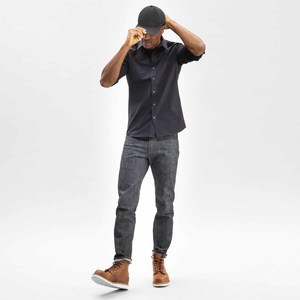 OEM Performance classico Pro Grey Dress da uomo <span class=keywords><strong>pantaloni</strong></span> di vestibilità <span class=keywords><strong>Regular</strong></span> <span class=keywords><strong>Fit</strong></span> enzima Wash <span class=keywords><strong>pantaloni</strong></span> robusti stile giapponese in Denim - Product Image 2