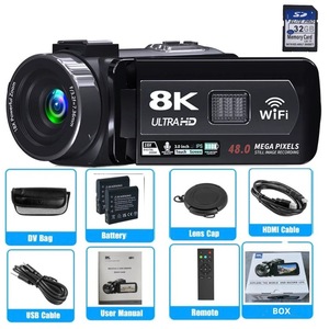 Caméra photo professionnelle 8K, caméra vidéo DSLR 8K, 120 images par seconde, petite caméra idéale <span class=keywords><strong>pour</strong></span> les vidéos <span class=keywords><strong>YouTube</strong></span> - Product Image 2