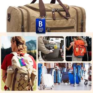 Custom Fun Metal <b>Backpacks</b> Tag Laser Engraved Stainless Steel Custom Name ID Baggage Tags Travel Essentials Accessories - Product Image 5