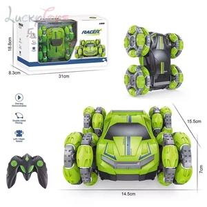 Coche de Acrobacias con Control Remoto de <span class=keywords><strong>2</strong></span>.4GHz y Tracción en las 4 Ruedas, con Rotación de 360 Grados, Juguete RC de Doble Cara para Niños, Radiocontrol Todoterreno - Product Image 6