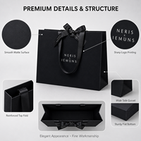 . Sacs cadeaux en papier personnalisés pour salon de thé avec poignées en ruban, impression offset, 300 g/m², écologiques, pour le thé en vrac, vente au détail et en gros