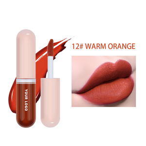 D6122 Nude New Brown Red Pink Logo personnalisé Rouge à lèvres liquide mat végétalien imperméable longue durée - Product Image 4