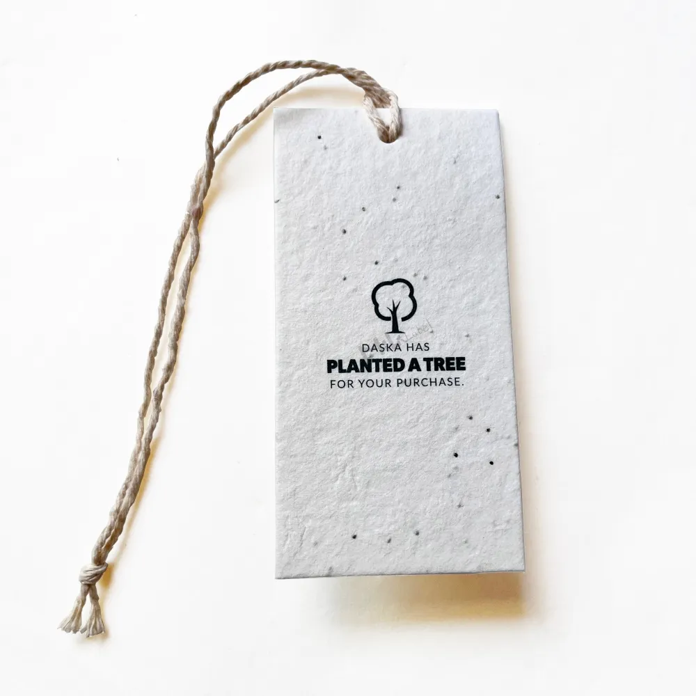 Custom Seed hang Tag Sustainable Seed Paper Clothing Tag With All Kinds of Seeds Sunflowers Lavender Mint Do Not Forget Me