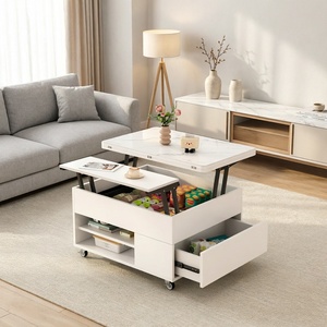 Mesa de <span class=keywords><strong>Centro</strong></span> Moderna Nórdica de Lujo con Gran Espacio de Almacenamiento, Móvil, con Certificación CE de la UE, para Hoteles, Apartamentos, Villas Familiares, etc. - Product Image 2
