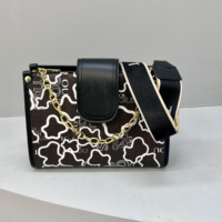 Sac bandoulière Little Bear Cartoon Touses Letters, sac pour femme, nouveau modèle, simple, avec chaîne, sac messager