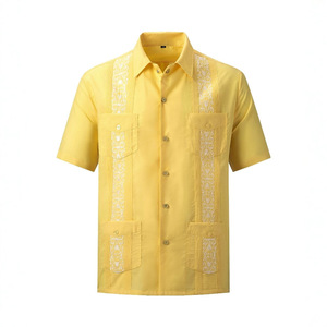 <span class=keywords><strong>Chemise</strong></span> à manches courtes pour <span class=keywords><strong>homme</strong></span>, quatre poches, boutonnée, anti-rides, lavable en machine, style européen américain Guaya Bella, vente directe - Product Image 4