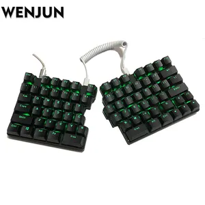 WENJUN Separate Split Mechanical Keyboard Full Key Programmable Custom Ergonomic Light USB LED Backlight 78Keys Keyboard für Set