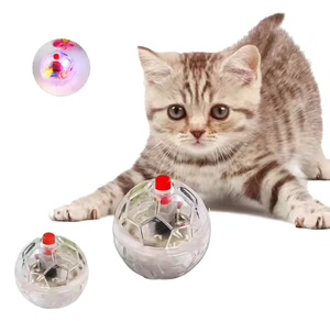Moderne LED-Blinkende Leuchtende Katzenspielbälle Transparente Plastik Interaktives Spielzeug für Katzen und Hunde Modische Laser-Spielzeuge in Schachtelverpackung - Product Image 1