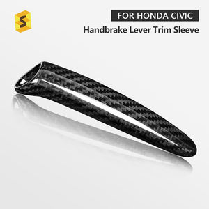 Cubierta embellecedora de freno de mano de fibra de carbono Shasha, accesorios de coche de carbono seco para <span class=keywords><strong>Honda</strong></span> <span class=keywords><strong>Civic</strong></span> 2006 2007 <span class=keywords><strong>2008</strong></span> 2009 2010 2011 - Product Image 2