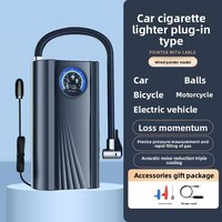 Pompe à air de voiture portable multifonction pour véhicule électrique Unité portative Matériau ABS avec gonfleur de pneu à batterie universel