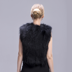 MWFur mujeres venta al por mayor al por menor <span class=keywords><strong>Chaleco</strong></span> de piel femenina moda mujer Color <span class=keywords><strong>negro</strong></span> piel <span class=keywords><strong>chaleco</strong></span> <span class=keywords><strong>pelo</strong></span> de zorro <span class=keywords><strong>Chaleco</strong></span> de piel de zorro - Product Image 6