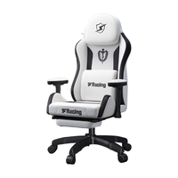 Chaise inclinable de luxe ergonomique pivotante à dossier haut de haute qualité chaise de jeu d'ordinateur de bureau à domicile réglable avec repose-pieds