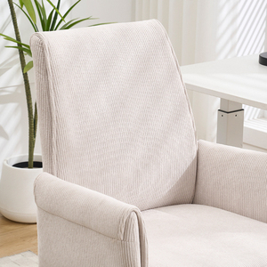 Modern Mid-back Liftable Swivel Office <b>Chair</b> Striped Fabric Cushion Back Ergonomically Excellent Choice for Working Studying - Product Image 4