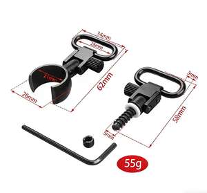 Accessoires de chasse tactiques durables en gros : Supports de fixation QD en aluminium, goujons et vis pour sangles de fusil - Product Image 1