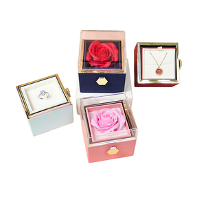 Scatola regalo regalo con cuore in acciaio inossidabile personalizzato con Flip automatico scatole <span class=keywords><strong>di</strong></span> Rose quadrate per <span class=keywords><strong>gioielli</strong></span> <span class=keywords><strong>di</strong></span> <span class=keywords><strong>san</strong></span> <span class=keywords><strong>valentino</strong></span> - Product Image 3