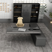 Table élévatrice électrique intelligente de luxe à 3 étages Bureau exécutif moderne Support d'ordinateur convertible Hauteur réglable pour une utilisation au bureau