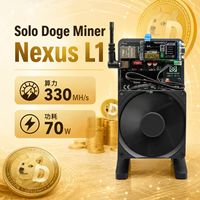 Nexus L1 330Mh/s Dogecoin Solo Miner, ASIC compact de bureau pour la récompense de blocs DOGE de 10000, machine de minage à algorithme Scrypt