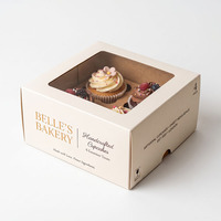 Boîtes à gâteaux personnalisées en gros, impression couleur, carton ivoire, mini-boîtes à cupcakes, boîtes en carton alimentaire pour boulangerie