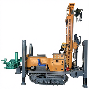 Volledig hydraulische dieselmotor waterputboorinstallatie modderpomp rups type hoge mobiliteit max. 500m boordiepte exploratie - Product Image 1